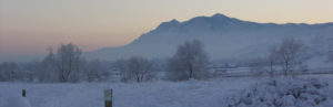 Cold Winter evening near Boulder