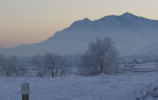 Cold Winter evening near Boulder